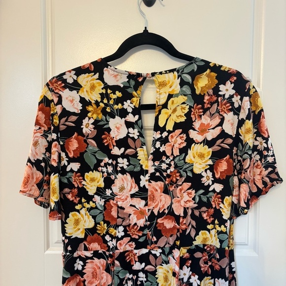 Torrid Black Floral Challis Button Front Midi Dress Size 10 Resortwear Vacation - Picture 10 of 13